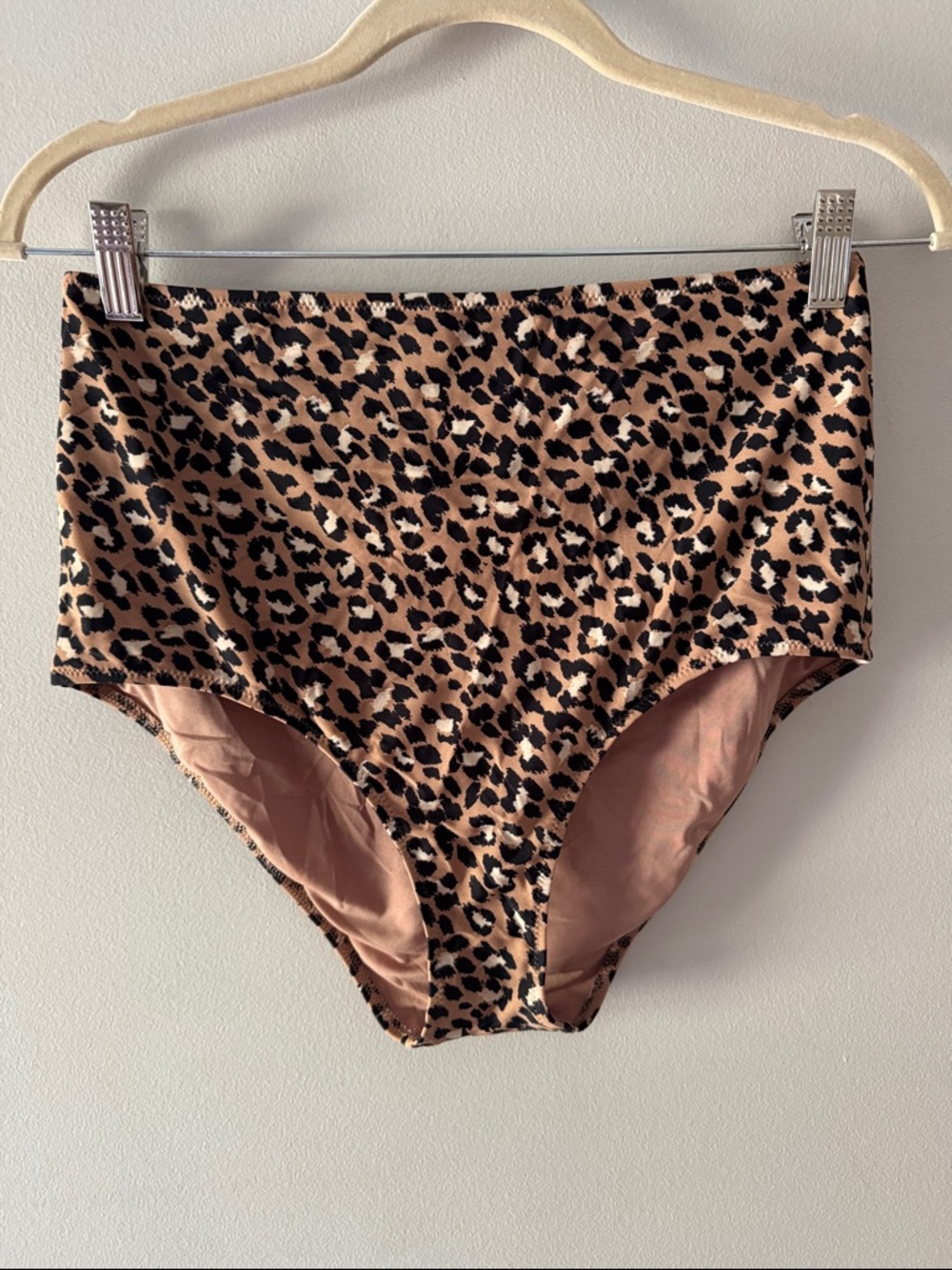 Aerie High-Waist Leopard Print Summer Swimsuit Bikini Bottoms
